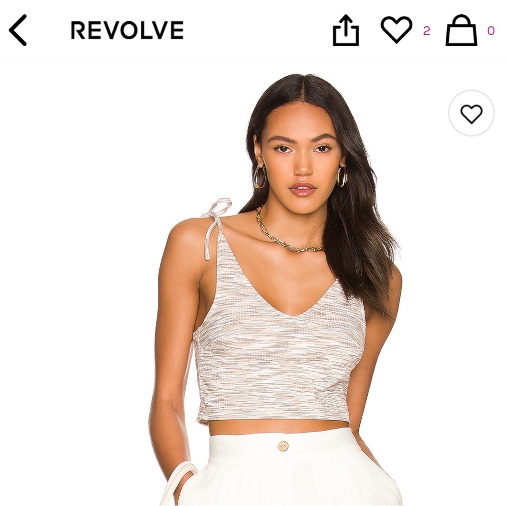 Revolve - All The Ways Devon Tie Strap Top size S